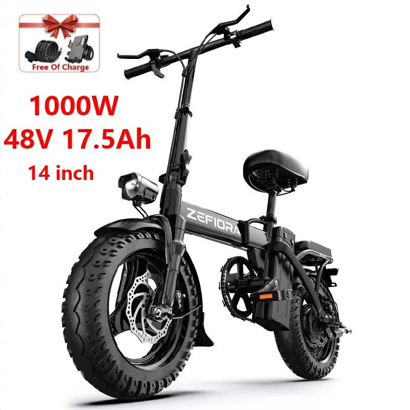Dirt Bike Electric 1000w 14 26 Inch 30-50mph 30-60miles Aluminum Alloy,climbing 45° Slopes All Terrain Off-road Electric Bicycle
