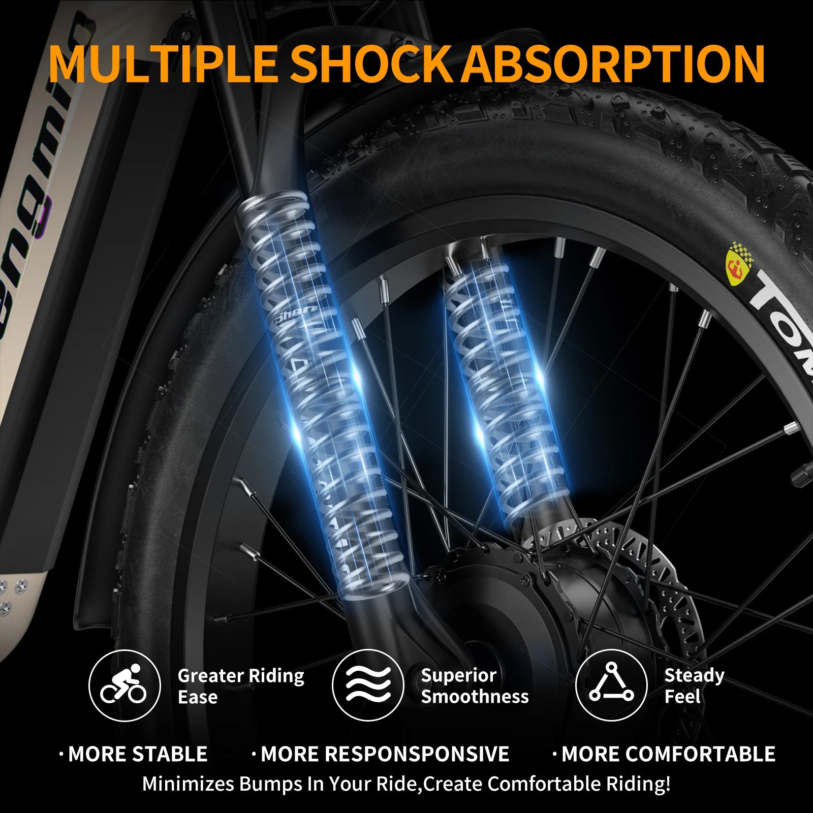 Suspension 48v2000W 17.5AH 26 Inch Mountain Adult Bicycle Lithium Battery 7 Speed Electric Bike SHENGMILO