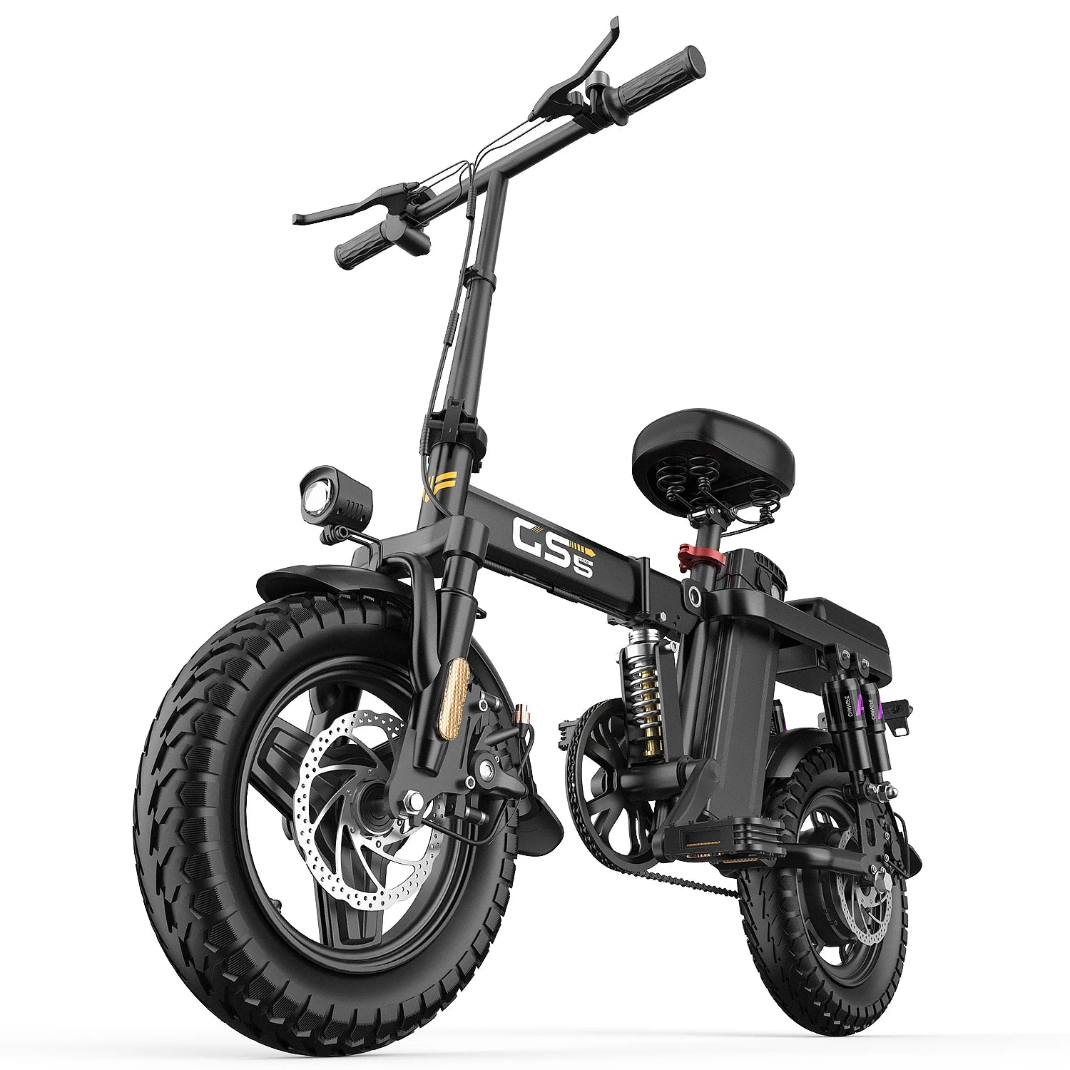 14-inch electric bike easy to fold adult commuter electric bike, 500W motor, removable battery, 20-mile maximum range