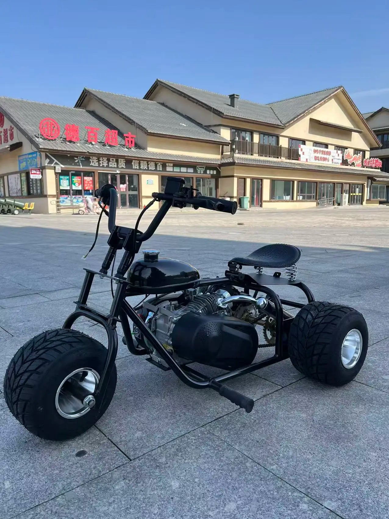 Wholesale 212cc Four-stroke Fuel Oil Off-road Gas-powered Adult Fast Mobility Mini Tricycle Retro Off-road Mini Motorcycle