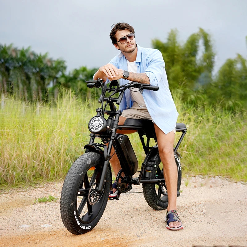 48v Electric Hybrid Bike V8 Electric Bicycle Fatbike EU Stock Ready to Ship 1000W 15Ah Ebike