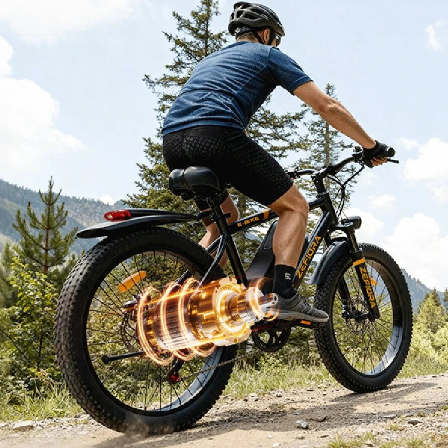 Dirt Bike Electric 1000w 14 26 Inch 30-50mph 30-60miles Aluminum Alloy,climbing 45° Slopes All Terrain Off-road Electric Bicycle