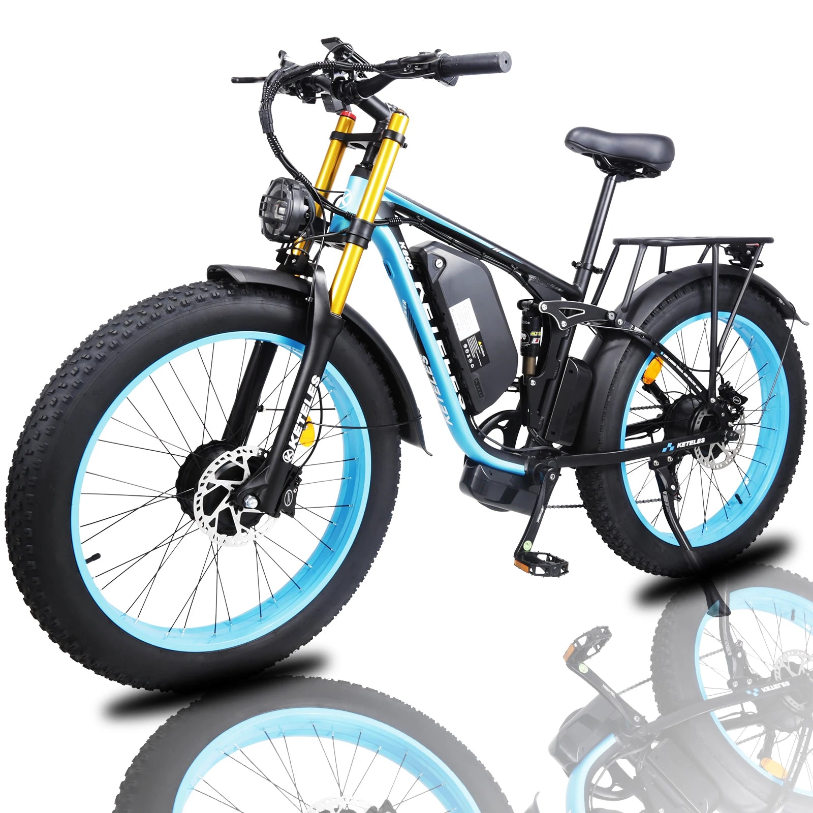 Dual Motor 48V 23AH Long Range Electric Hybrid Dirt Bike for Adults Fast Electric Bicycle with Fat Tire Hydraulic Disc Brake