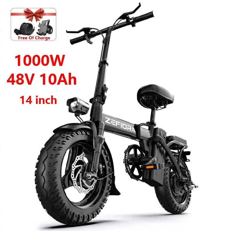 Dirt Bike Electric 1000w 14 26 Inch 30-50mph 30-60miles Aluminum Alloy,climbing 45° Slopes All Terrain Off-road Electric Bicycle