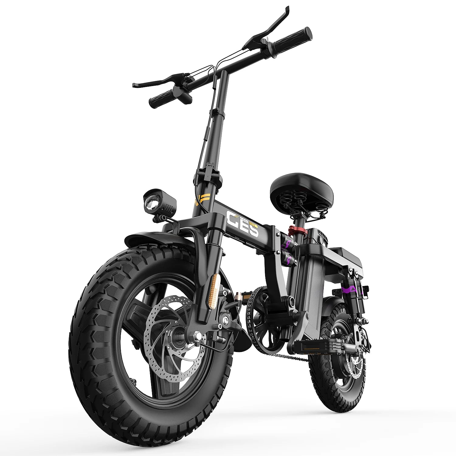 14-inch electric bike easy to fold adult commuter electric bike, 500W motor, removable battery, 20-mile maximum range