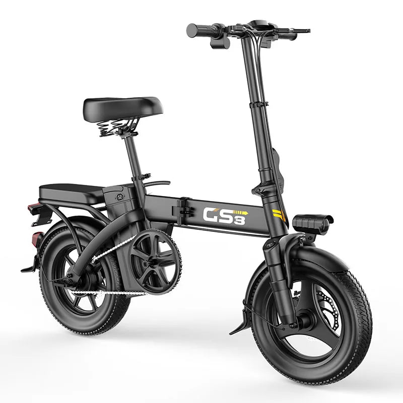 14-inch electric bike easy to fold adult commuter electric bike, 500W motor, removable battery, 20-mile maximum range