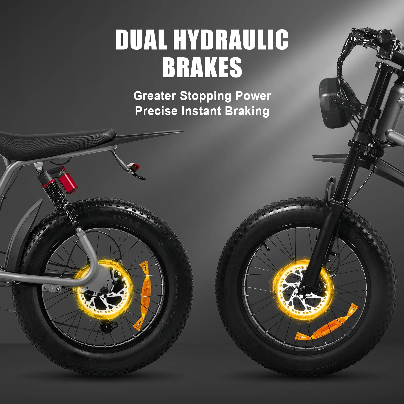 Peak-1500W-Electric-Bike for Adults-Teens 48V 20Ah Battery E-bike, 20" Fat Tire Dirt Bike Max Speed 25MPH, NFC Lock, 7-Speed