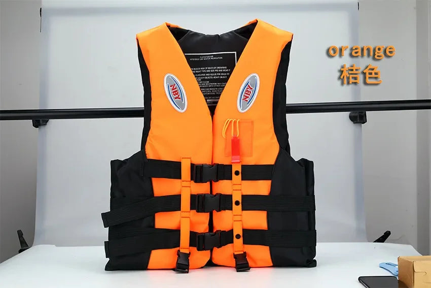 Life Jacket Ski Motorboats Wakeboard Raft Rescue Boat Vest Swimming Fishing Drift Clothing for Adult Children