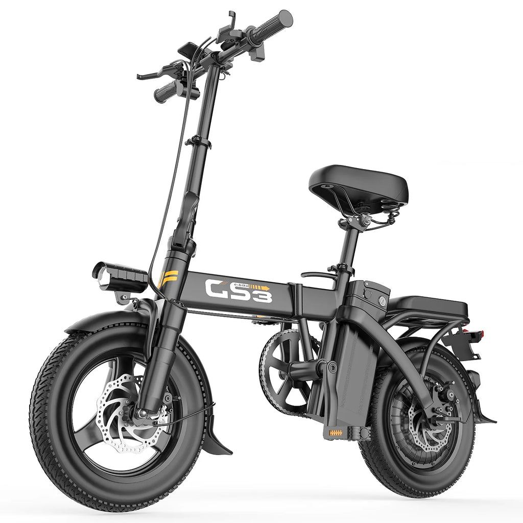 14-inch electric bike easy to fold adult commuter electric bike, 500W motor, removable battery, 20-mile maximum range