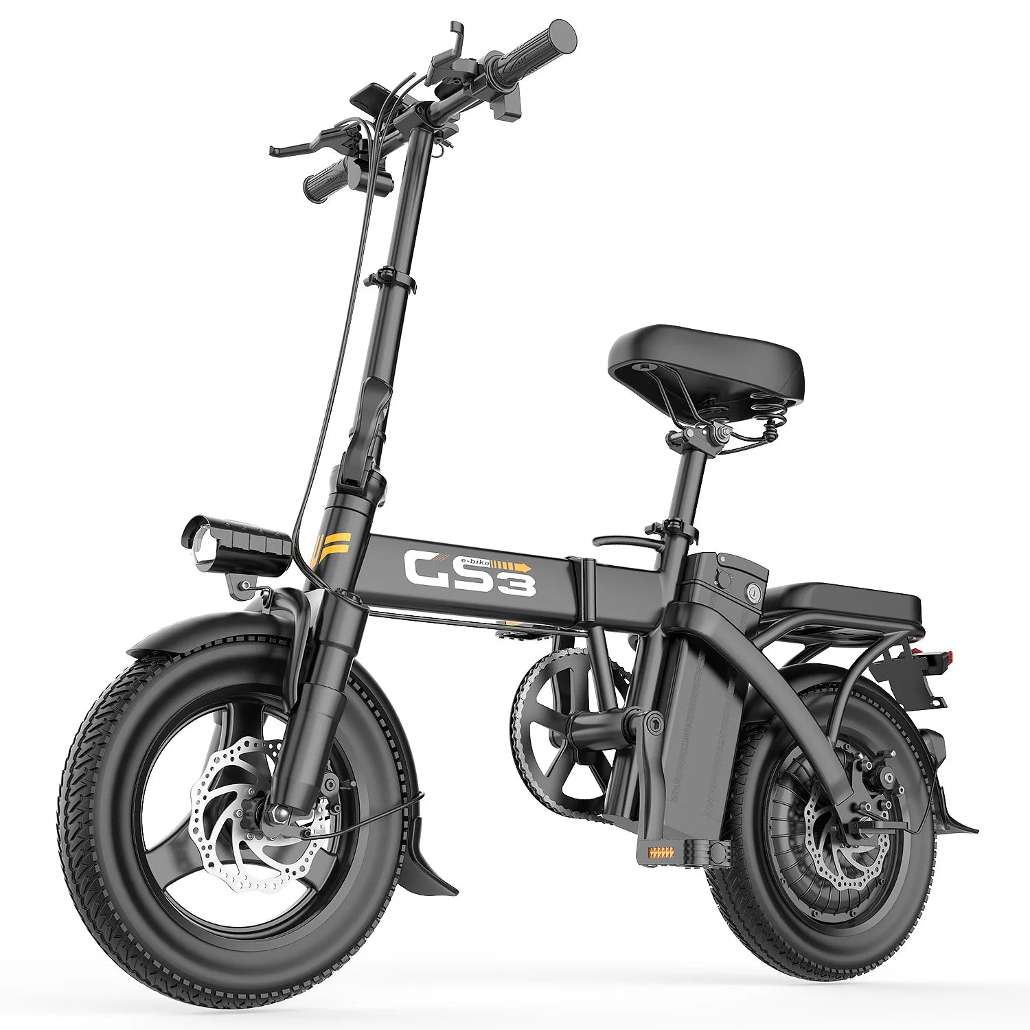 14-inch electric bike easy to fold adult commuter electric bike, 500W motor, removable battery, 20-mile maximum range