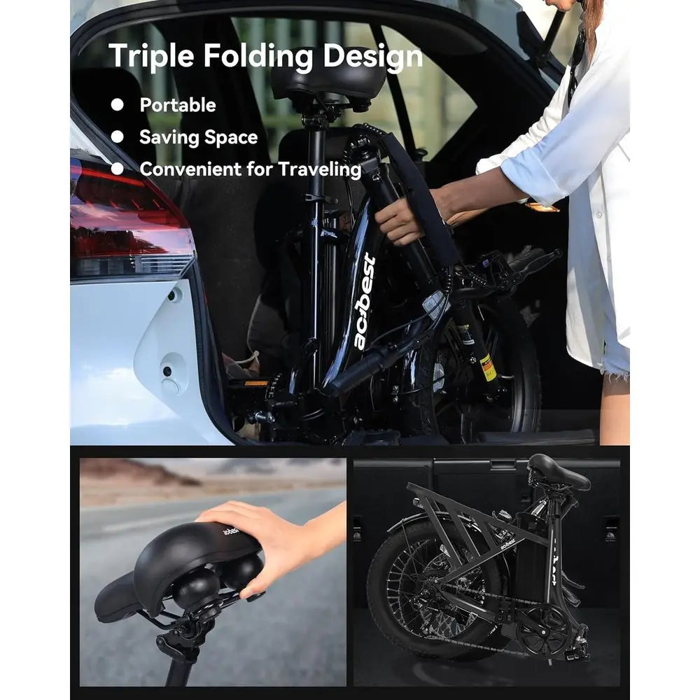 20 Adult Electric Bike with 1200W Motor, 7-Speed, 28MPH, 48V 499Wh Battery, Up to 55 Miles Range