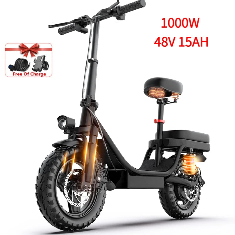 Dirt Bike Electric 1000w 14 26 Inch 30-50mph 30-60miles Aluminum Alloy,climbing 45° Slopes All Terrain Off-road Electric Bicycle