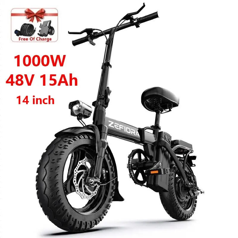 Dirt Bike Electric 1000w 14 26 Inch 30-50mph 30-60miles Aluminum Alloy,climbing 45° Slopes All Terrain Off-road Electric Bicycle