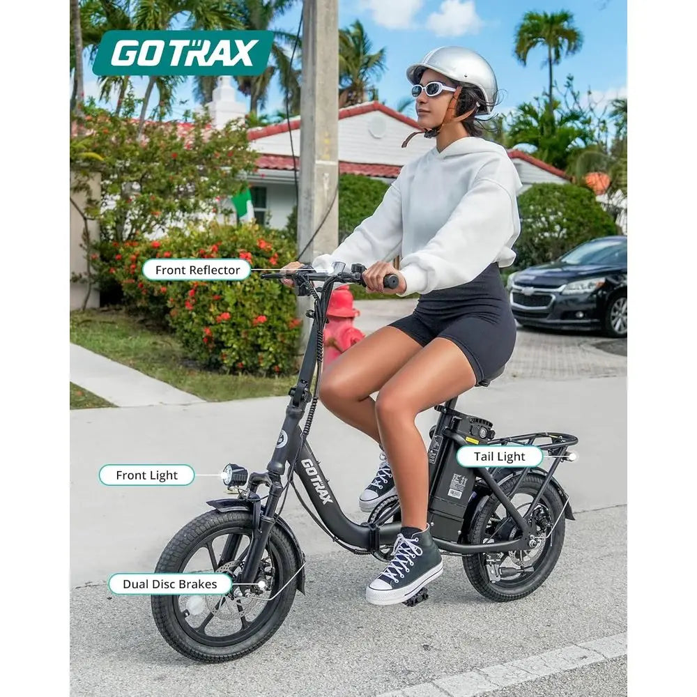 16 Electric Bike - 28 Mile Range, 15.5Mph, 500W Peak Power, Removable Battery, Suspension, Adjustable Size for Adults & Teens