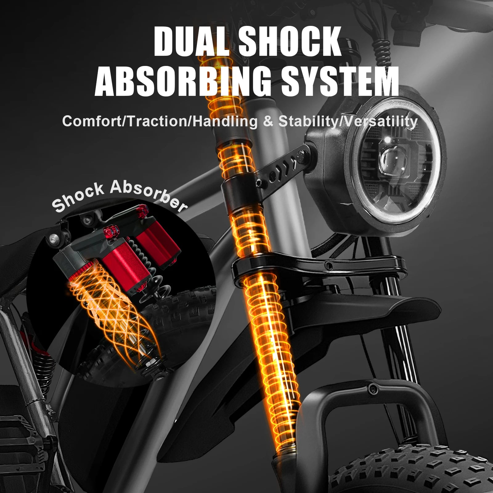Peak-1500W-Electric-Bike for Adults-Teens 48V 20Ah Battery E-bike, 20" Fat Tire Dirt Bike Max Speed 25MPH, NFC Lock, 7-Speed